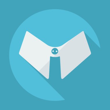 Gölge simgesi erkek yaka ile düz modern tasarım