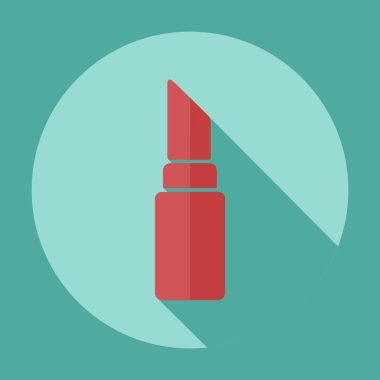 Gölge simgesi ruj ile düz modern tasarım