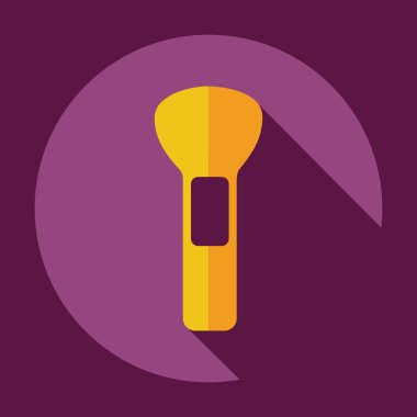 Gölge simgesi makyaj fırça ile düz modern tasarım