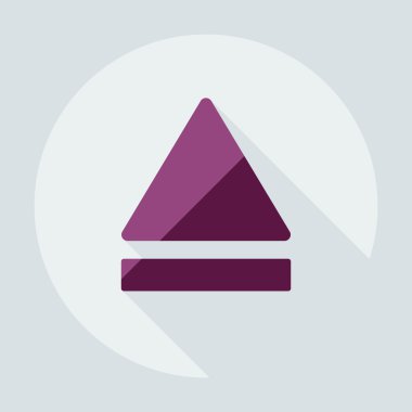 Gölge simgesi player ile düz modern tasarım