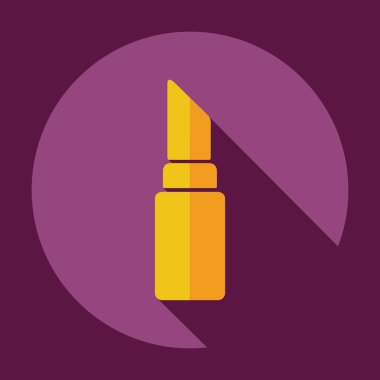 Gölge simgesi ruj ile düz modern tasarım