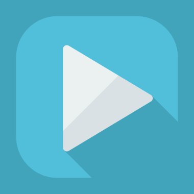 Gölge simgesi player ile düz modern tasarım