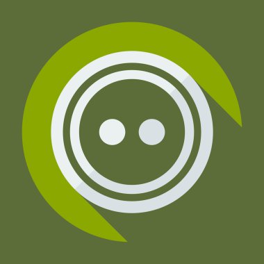 Gölge simgesi olan düz modern tasarım giyim için düğmeleri