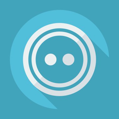 Gölge simgesi olan düz modern tasarım giyim için düğmeleri