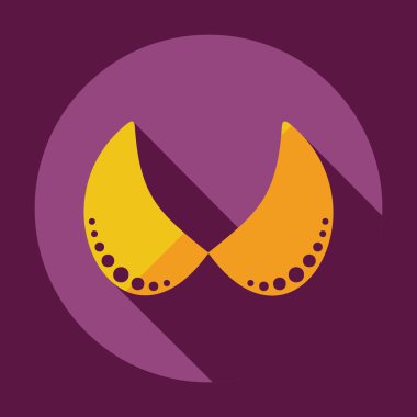 Gölge simgesi sutyen ile düz modern tasarım