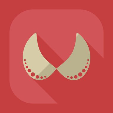 Gölge simgesi sutyen ile düz modern tasarım