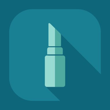 Gölge simgesi ruj ile düz modern tasarım