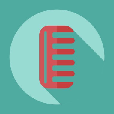 Gölge simgesi tarak ile düz modern tasarım