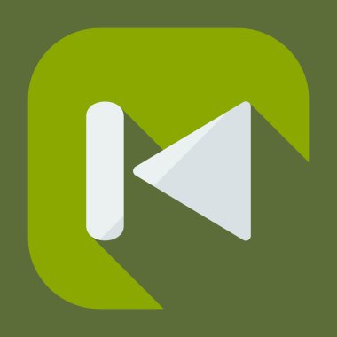 Gölge simgesi player ile düz modern tasarım