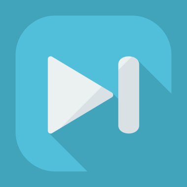 Gölge simgesi player ile düz modern tasarım