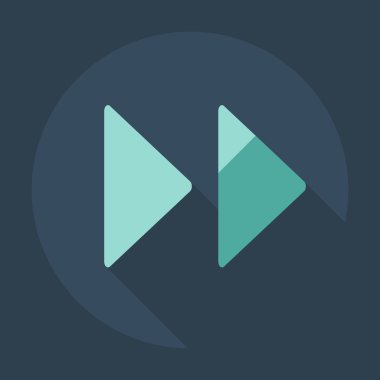 Gölge simgesi player ile düz modern tasarım