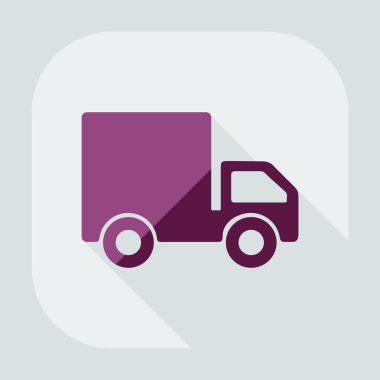 Gölge simgesi araba ile düz modern tasarım