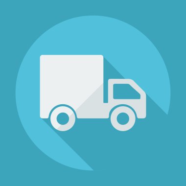 Gölge simgesi araba ile düz modern tasarım