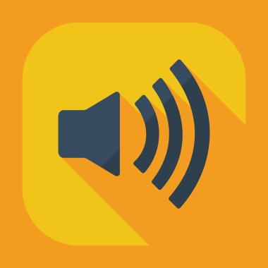 Gölge simgesi player ile düz modern tasarım