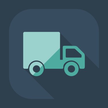 Gölge simgesi araba ile düz modern tasarım