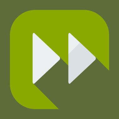 Gölge simgesi player ile düz modern tasarım