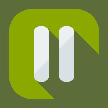 Gölge simgesi player ile düz modern tasarım