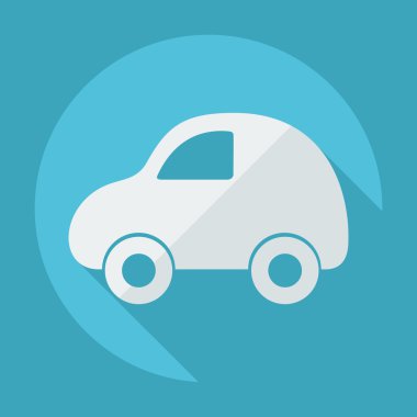 Gölge simgesi araba ile düz modern tasarım