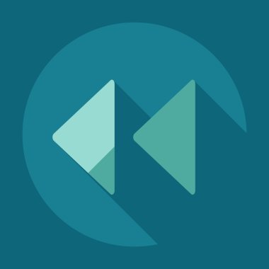 Gölge simgesi player ile düz modern tasarım