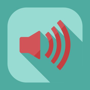 Gölge simgesi player ile düz modern tasarım