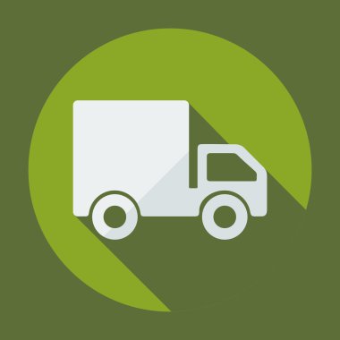 Gölge simgesi araba ile düz modern tasarım