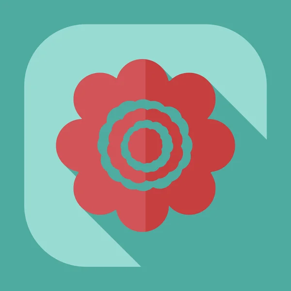 Platt modern design med skugga ikonen blomma — Stock vektor