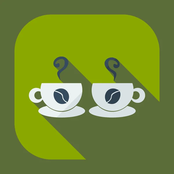 Gölge simgesi kahve ile düz modern tasarım — Stok Vektör