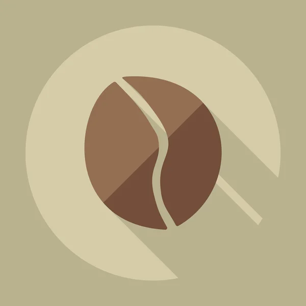 Diseño moderno plano con sombra icono de café — Vector de stock