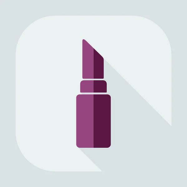 Design moderne plat avec rouge à lèvres icône ombre — Image vectorielle
