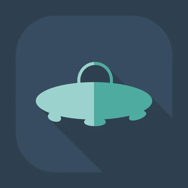 Flat modern design with shadow icon UFO