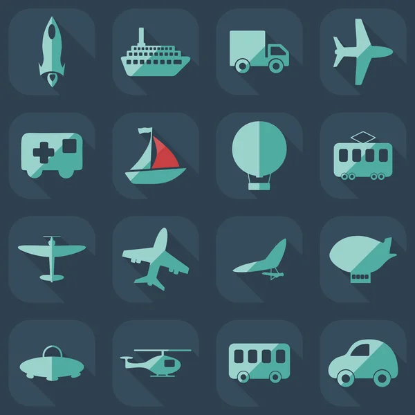 Assembly icons of transport delivery set collection — Stock Vector