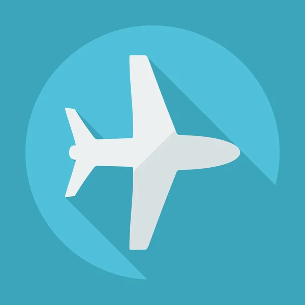 Gölge simgesi uçak ile düz modern tasarım — Stok Vektör