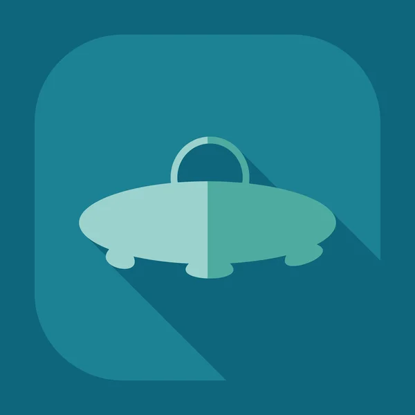 Flat modern design with shadow icon UFO