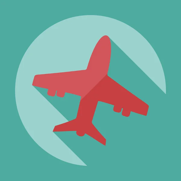 Gölge simgesi uçak ile düz modern tasarım — Stok Vektör