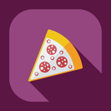 Flat modern design with shadow icons pizza