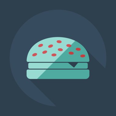Flat modern design with shadow icons hamburger