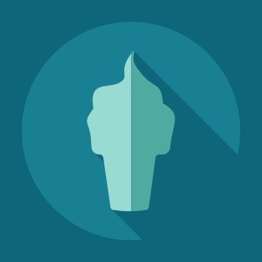 Flat modern design with shadow icons ice cream