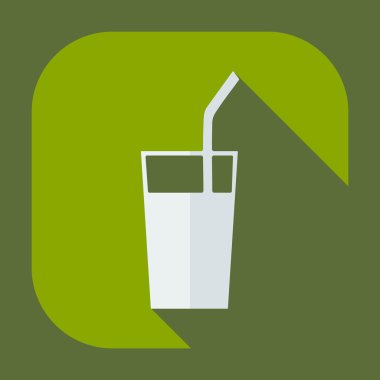 Gölge simgeler kahve ile düz modern tasarım