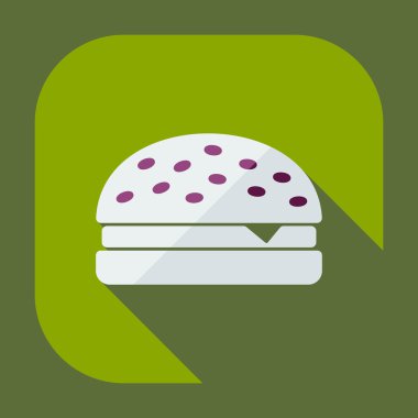 Flat modern design with shadow icons hamburger