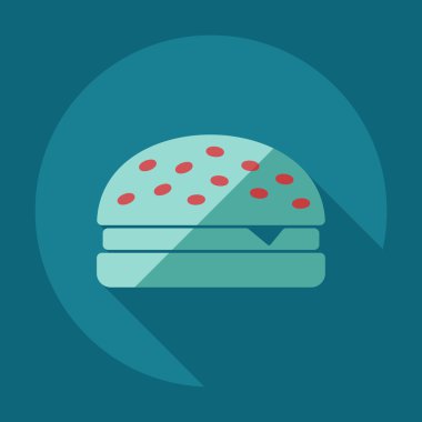 Flat modern design with shadow icons hamburger