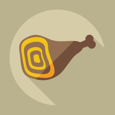 Gölge simgeler etli düz modern tasarım