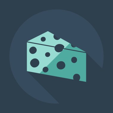 Flat modern design with shadow icons cheese