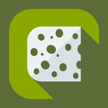 Flat modern design with shadow icons cheese