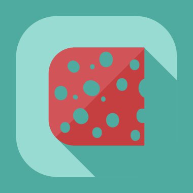 Flat modern design with shadow icons cheese