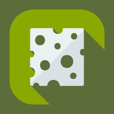 Flat modern design with shadow icons cheese