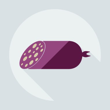 düz modern tasarım gölge simgeli sosisler