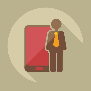 Flat modern design with shadow icons business icon