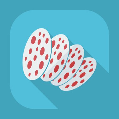 düz modern tasarım gölge simgeli sosisler