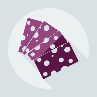 Flat modern design with shadow icons cheese