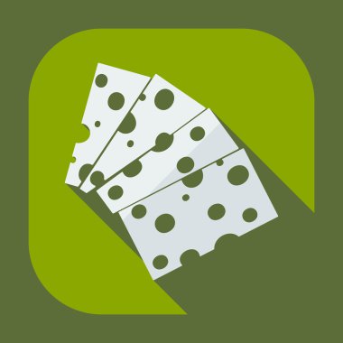Flat modern design with shadow icons cheese